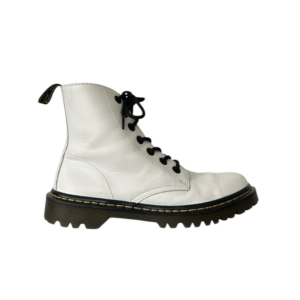 Dr.‎ Martens Luana White Leather Combat Boots Whimsigoth Punk Grunge Rock Size 8
